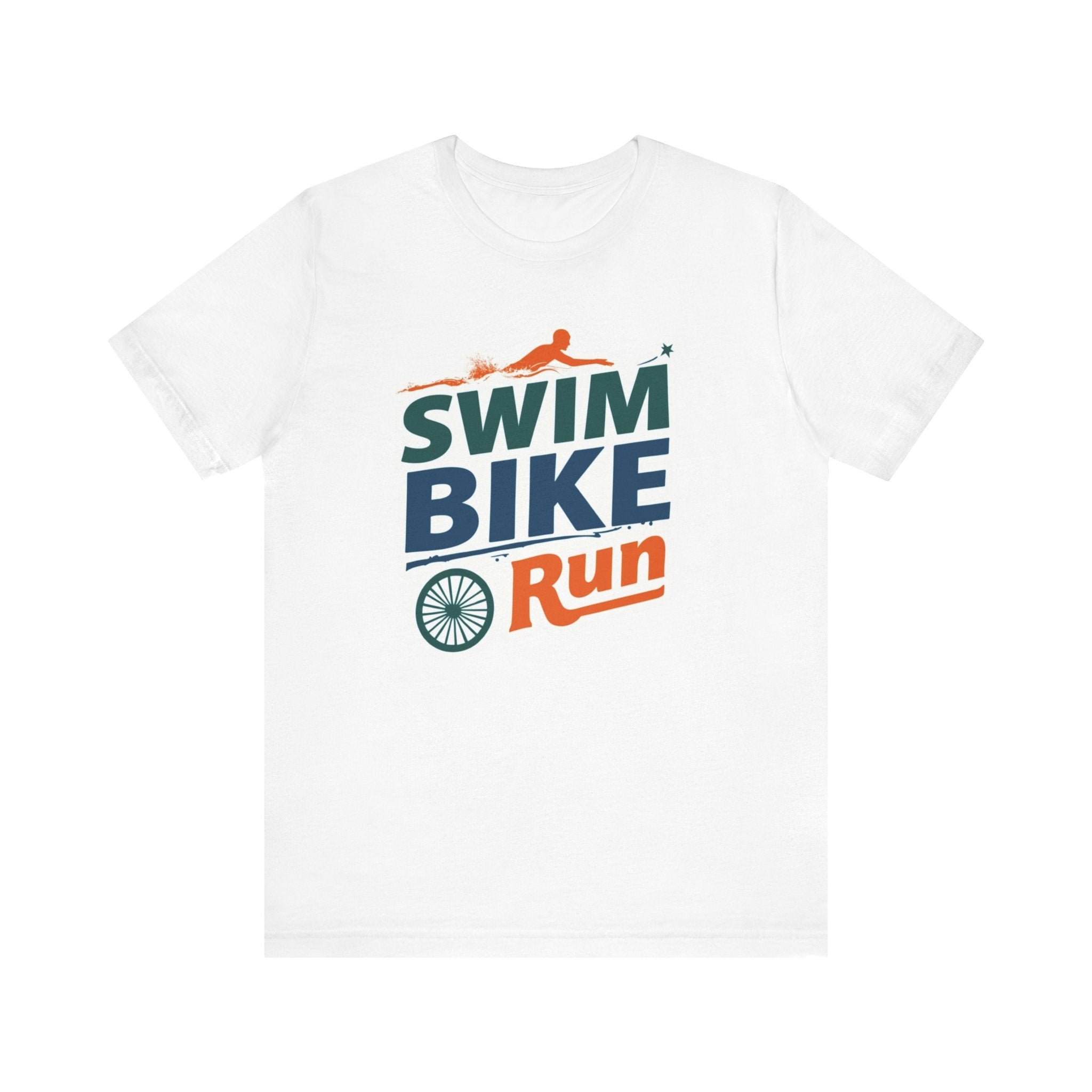 Unisex Triathlon Performance Tee - Short Sleeve Athletic Jersey for Swim, Bike, Run Activities - Breathable Cotton Activewear for Fitness Enthusiasts and Athletes