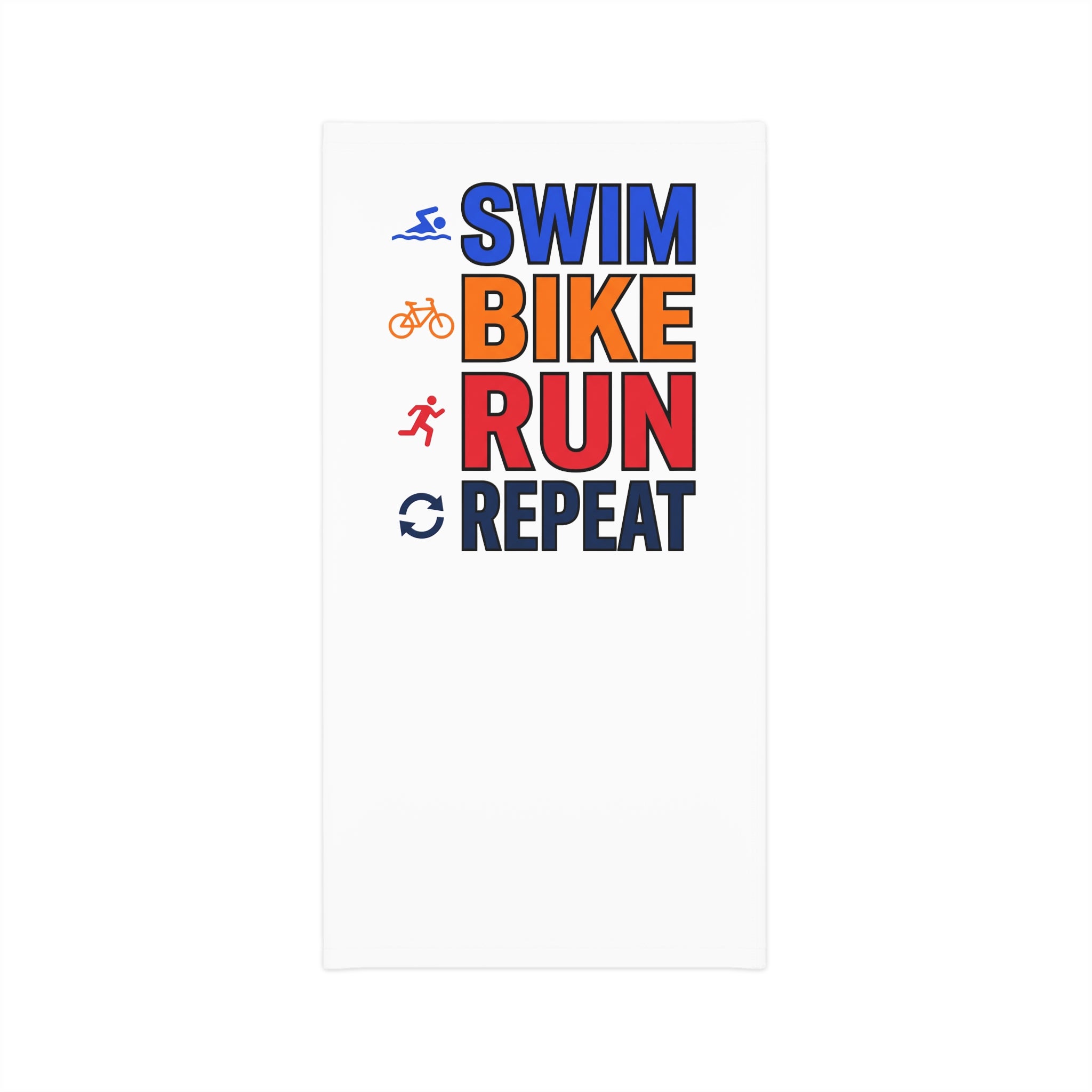 Neck Gaiter — 'Swim Bike Run Repeat' Triathlon Neck Warmer