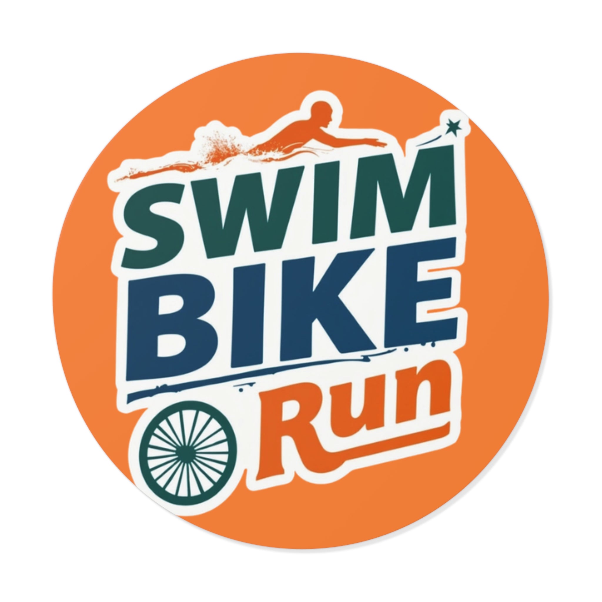 Triathlon-Motivationsaufkleber aus Vinyl – wasserfest, UV-Schutz, hochwertiges mattes Finish für Sportler – perfekt für Laptops, Wasserflaschen und Autos 