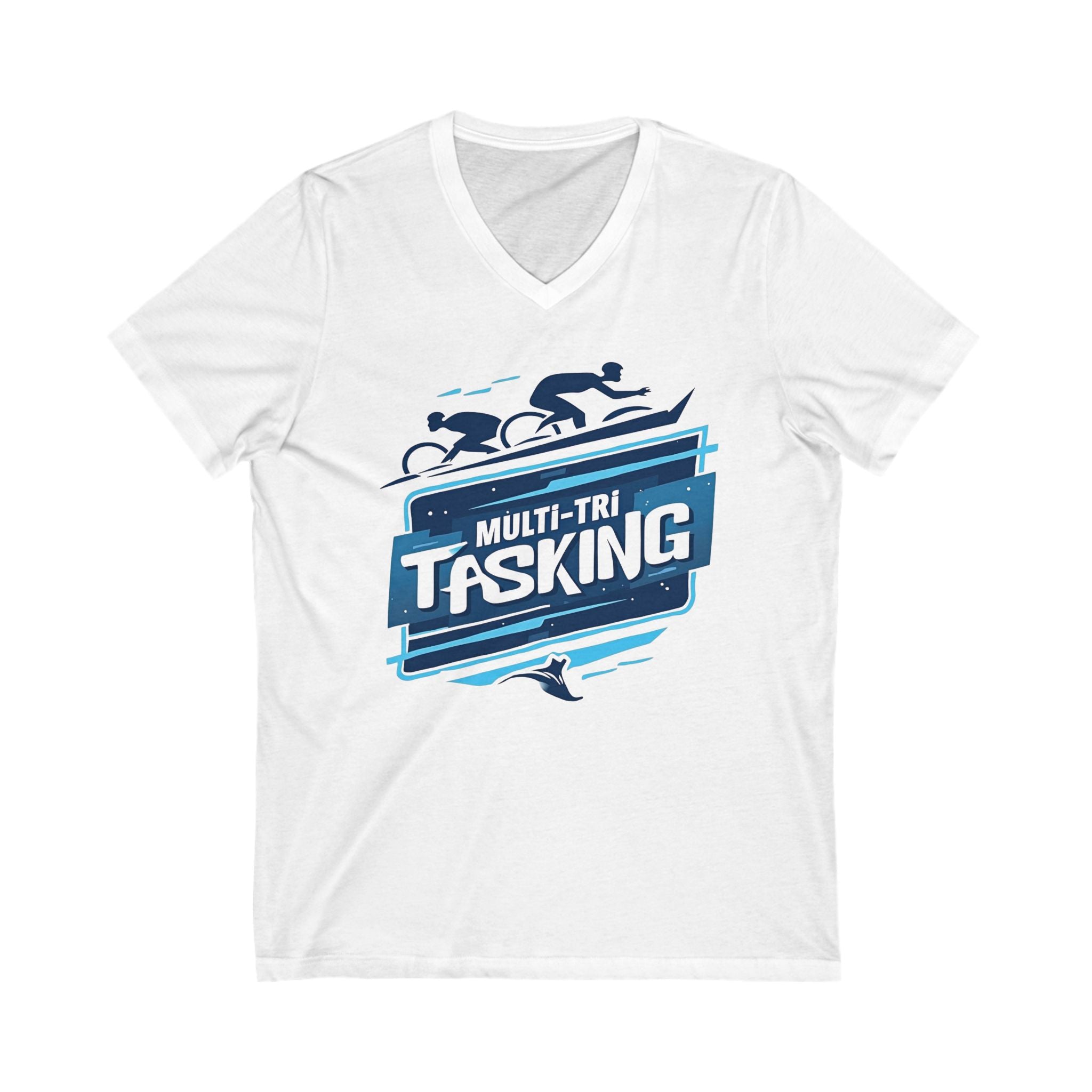 Unisex Lightweight Triathlon V-Neck Tee for Athletes - Soft Jersey for Workouts & Fitness - Sustainable & Durable