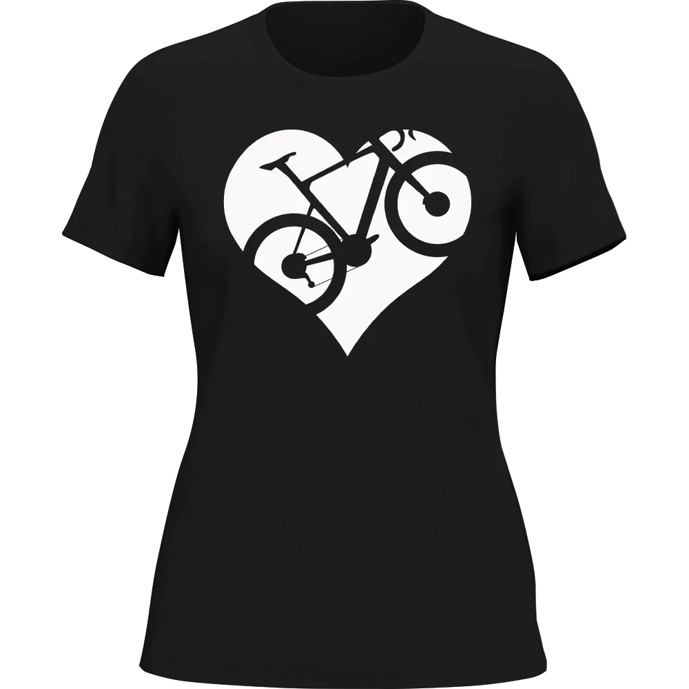 Heart Bike T-shirt: Soft, Lightweight, Stretch Fabric for Outdoor Comfort