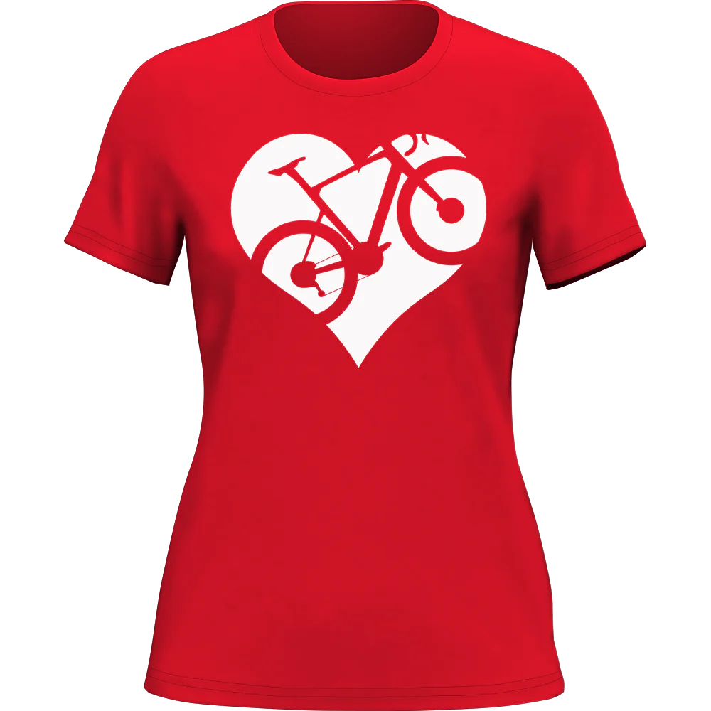 Heart Bike T-shirt: Soft, Lightweight, Stretch Fabric for Outdoor Comfort