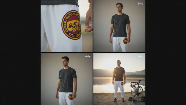 Orgullosamente Triatleta Español Athletic Joggers — Swim Bike Run Spanish Triathlete Gear — cinematic preview